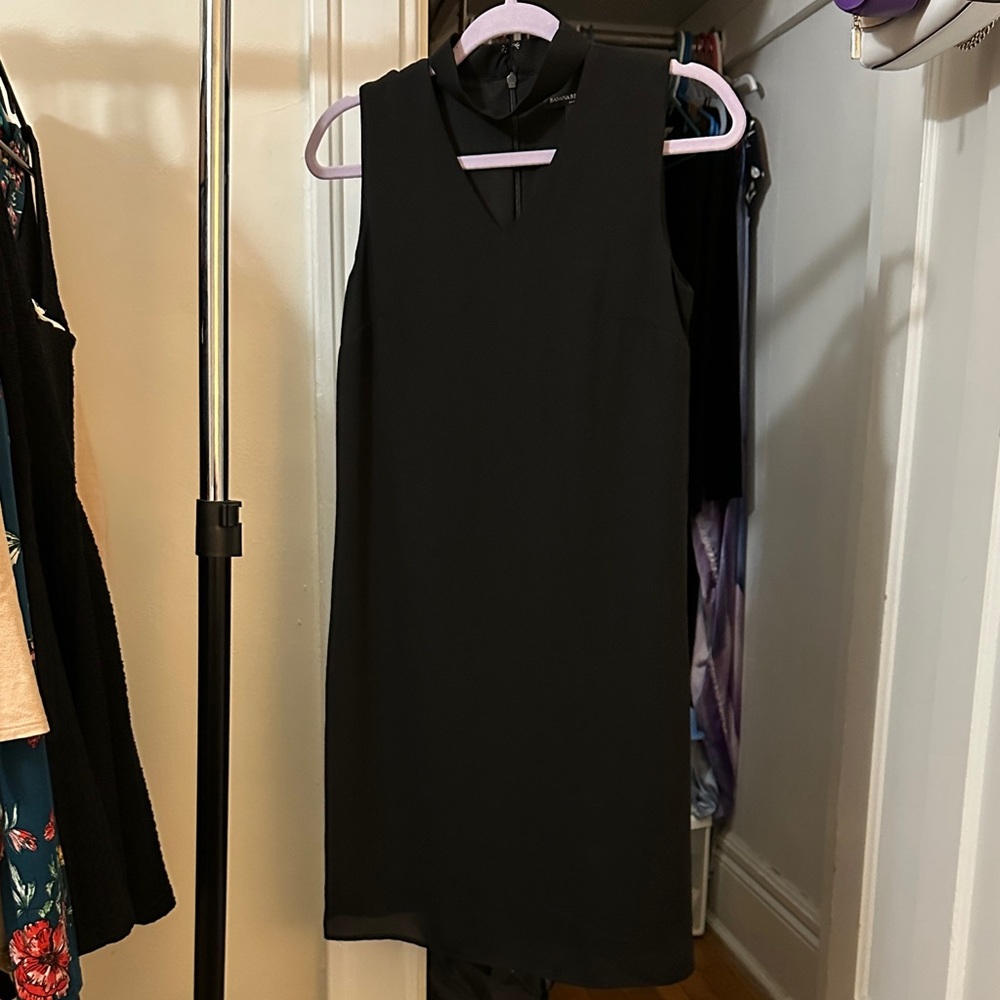 Banana Republic Black Sleeveless Mini Shift Dress